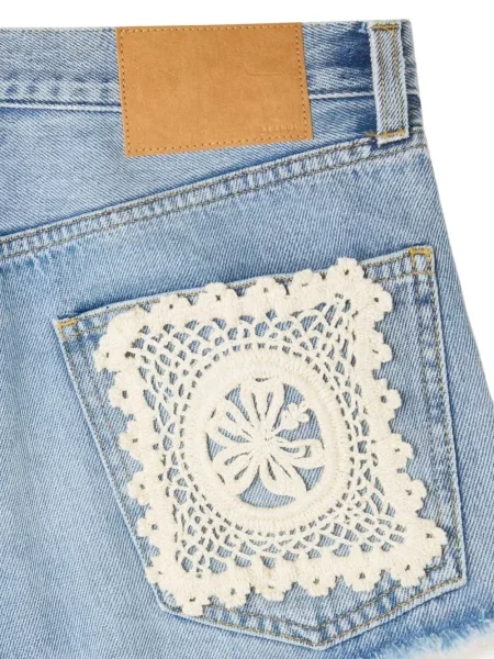 Pantaloni scurți din denim Alanui albastru