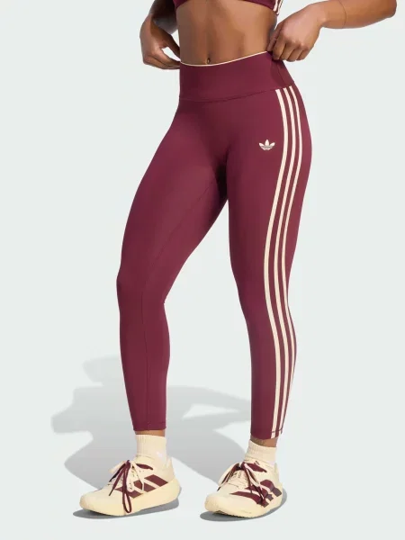 Спортивні леггінси adidas бордовий перероблений