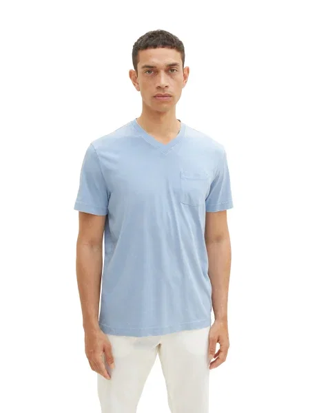 TOM TAILOR Tricou albastru marin / albastru deschis