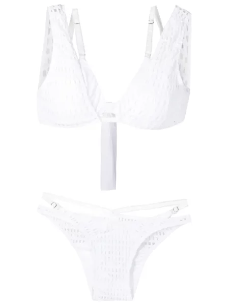 Bikini Amir Slama tricotate alb