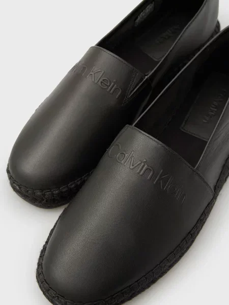 Кожаные эспадрильи Calvin Klein черные