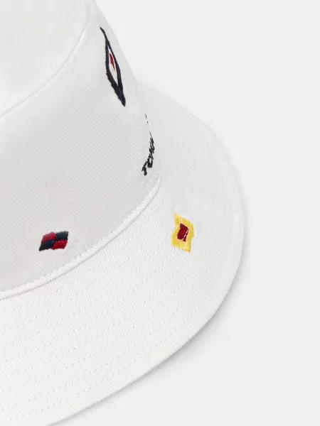 Tommy Jeans bucket hat pentru bărbați din alb