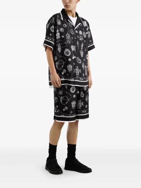 Κορδόνι περίσφιξης σορτς Dolce & Gabbana με σχέδιο μαύρο
