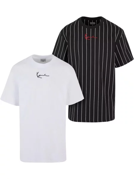 Karl Kani Tricou roșu / negru alb