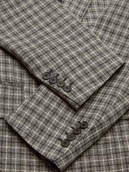 Sacou Acne Studios de lână în carouri maro