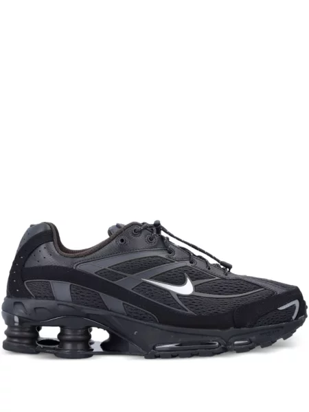 Sweter Nike zamszowy plisowany z nadrukiem brązowy