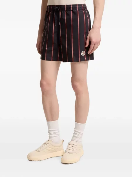 Slip de baie Moncler cu dungi albastru