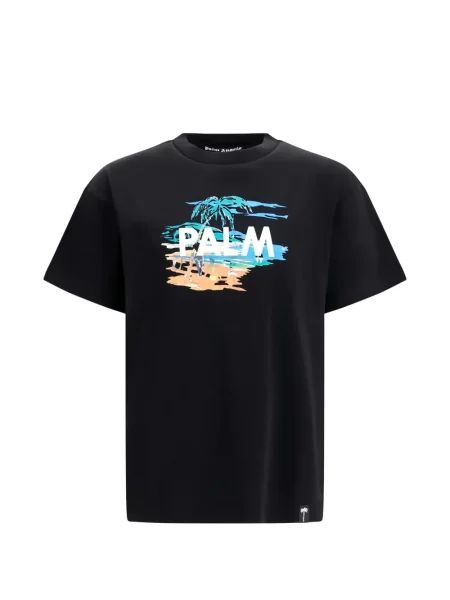 Tricou Palm Angels cu imagine negru