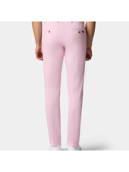 Сhinosy Brooks Brothers ze stretchu różowe