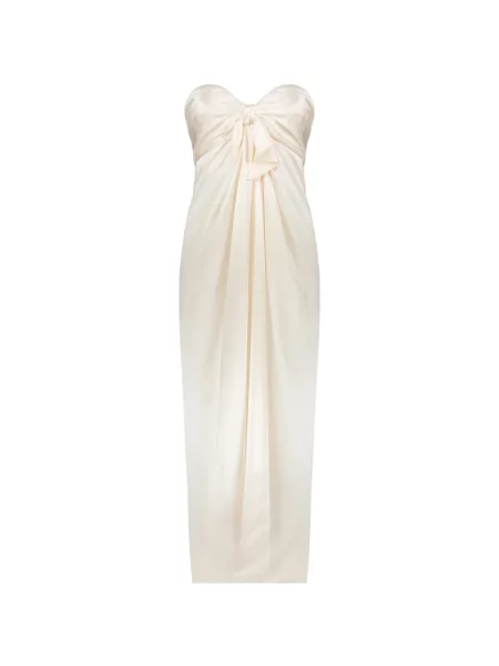 Rochie maxi Ellery drapată alb