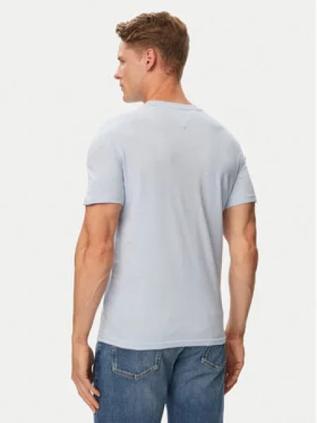 Tommy Jeans Tričko nebesky / šedobiela modrá