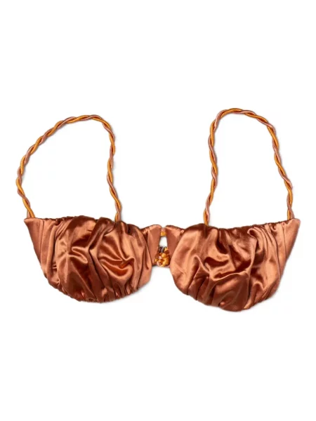 Bikini Isa Boulder din satin maro