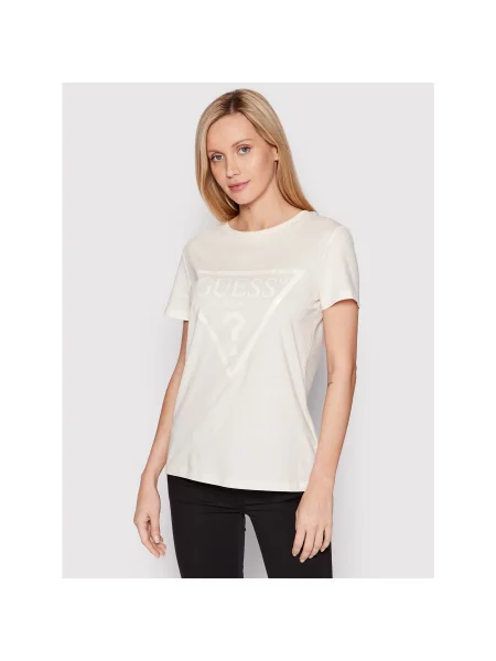 Guess Marškinėliai Regular Fit smėlio