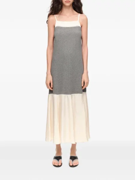 Rochie Bimba Y Lola melange în linie A gri