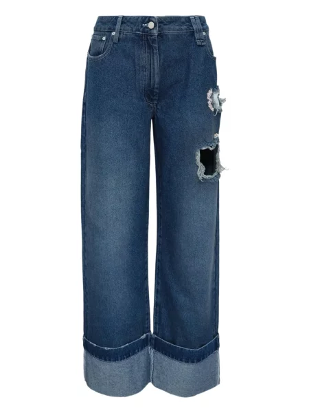 Blugi Simone Rocha zdrențuiți albastru