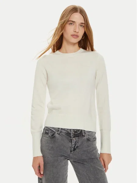 Vlnený sveter Guess Jeans biela