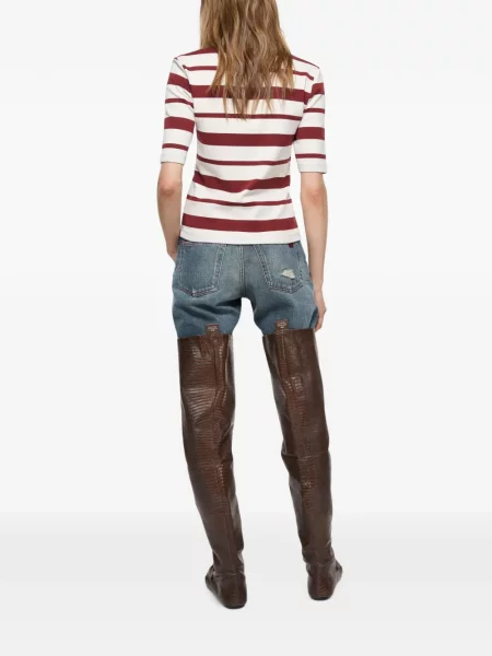 Tricou polo Acne Studios roșu