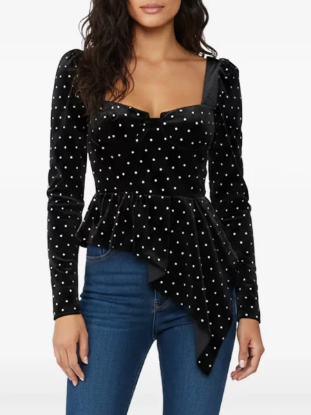 Top Self-portrait asimetric negru