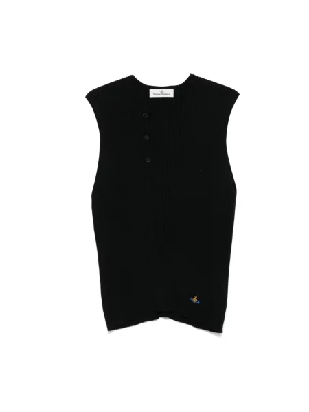 Kamizelka Vivienne Westwood z logo czarna