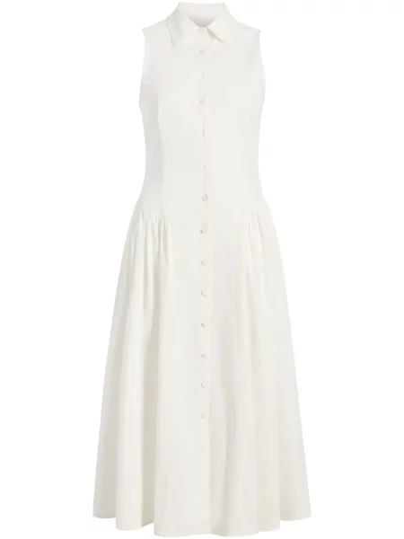 Rochie midi Cinq A Sept până la genunchi de costum alb