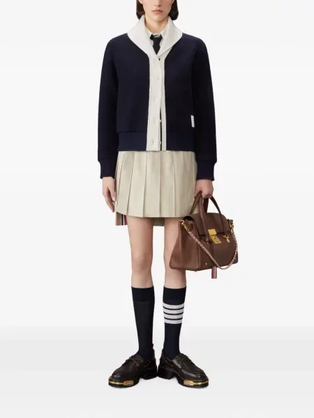 Geacă Thom Browne de lână albastru