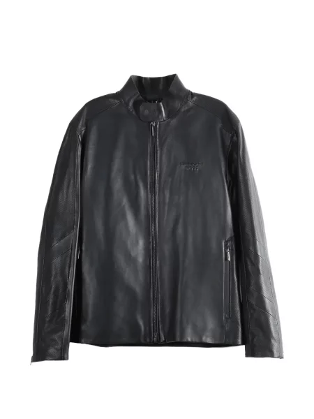 Кожено яке Hugo Boss Br черно