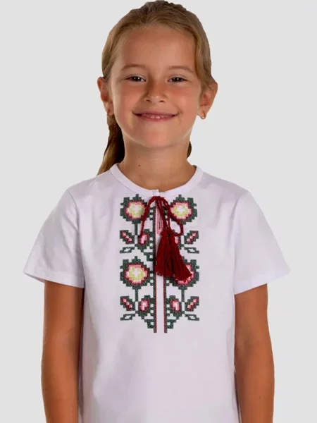 Детская рубашка Folk Moda белая