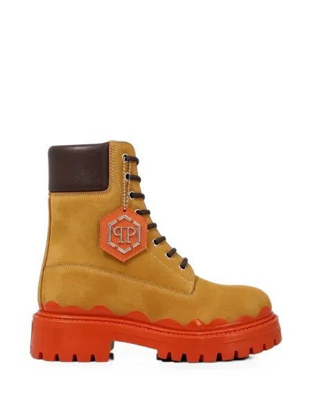 Botine Philipp Plein cu șireturi din dantelă