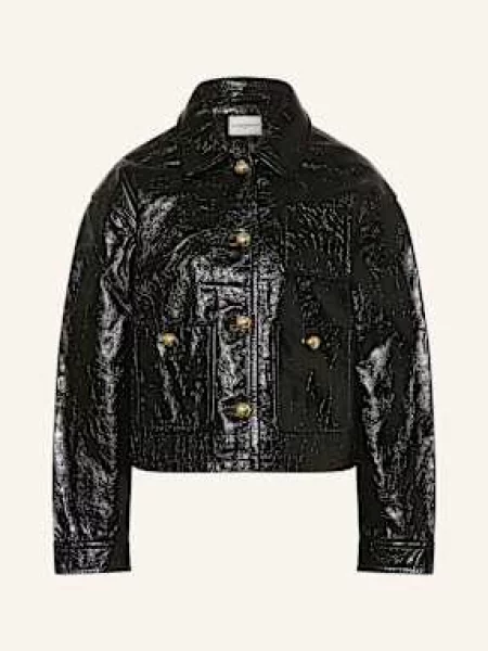 Claudie Pierlot Kurtka Skórzana schwarz czarna
