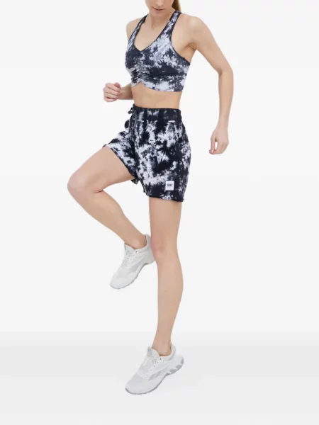 Sutien sport Dkny cu volane cu legături negru