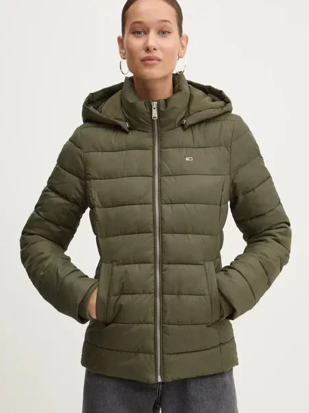 Tommy Jeans kurtka zimowa zielony