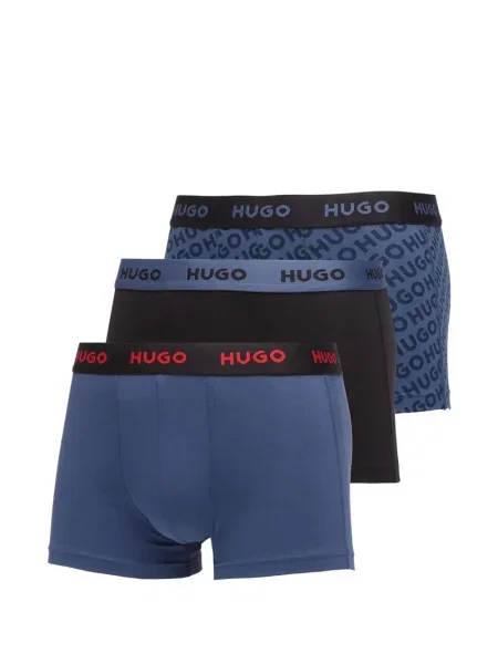 Șosete Hugo stretch cu autograf albastru