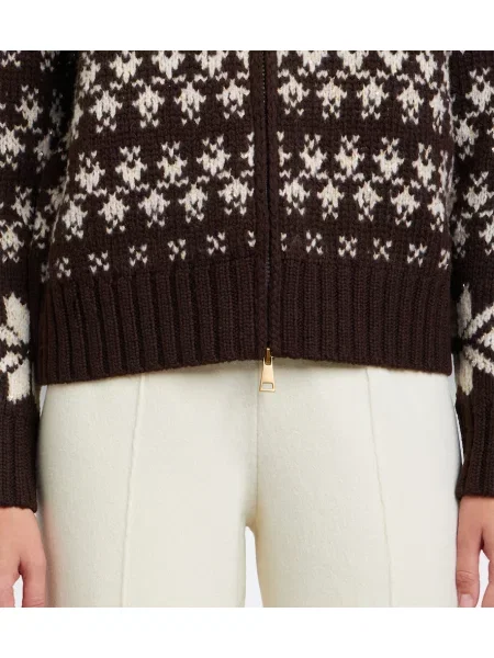 Cardigan Moncler de lână maro