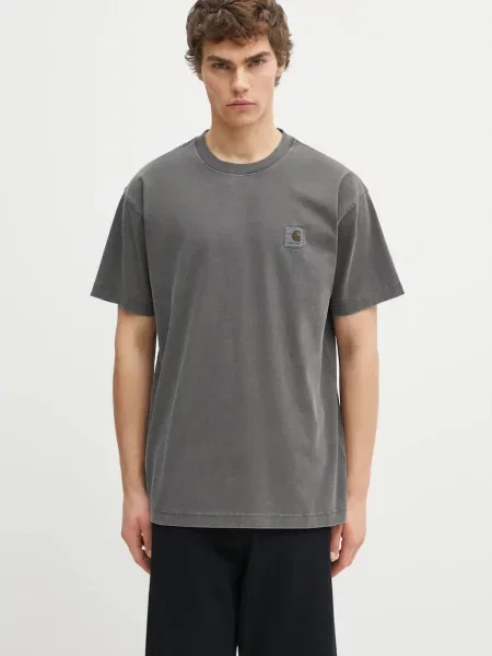Carhartt WIP tricou din S/S Vista T-Shirt uni gri