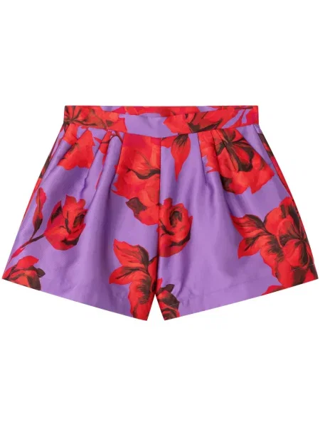 Pantaloni scurți Az Factory cu model floral cu imagine violet