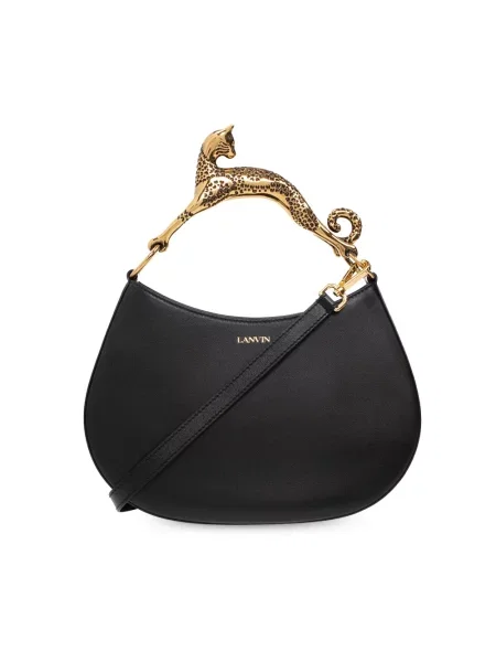 Torebka hobo Lanvin skórzana czarna