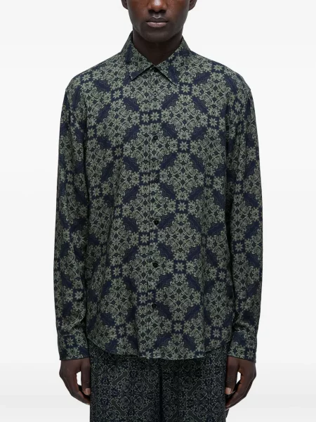 Риза Osklen с принт зелено