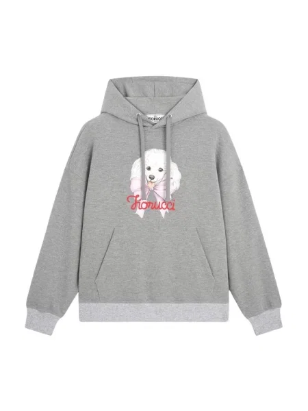 Bluza z kapturem Fiorucci z kapturem szara