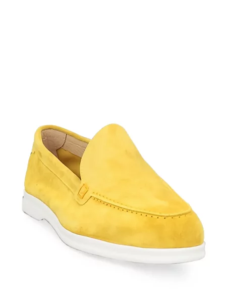 Chiloți Doucal's din piele de căprioară slip-on galben