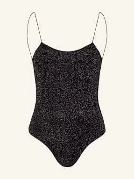 Oséree Strój Kąpielowy Lumiere Maillot Z Błyszczącą Przędzą schwarz czarny