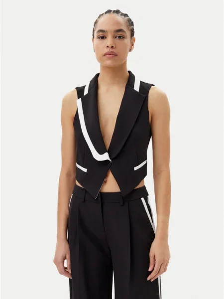 Maryley Vestă elegantă negru