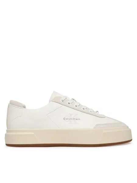 Sneakersy Calvin Klein Basket Cups Lup Wt Lth Su biela