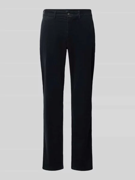 Spodnie sztruksowe o kroju slim fit z kieszenią z tyłu Mcneal granatowe