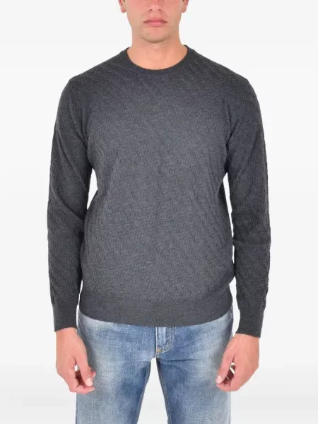 Риза Low Brand с кръгло деколте сиво