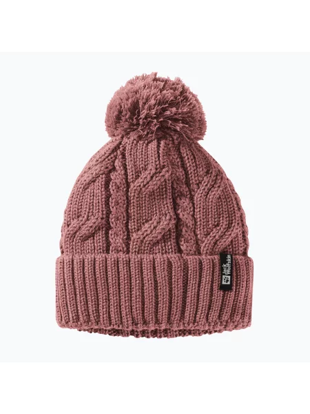 Czapka Jack Wolfskin Pompom różowa