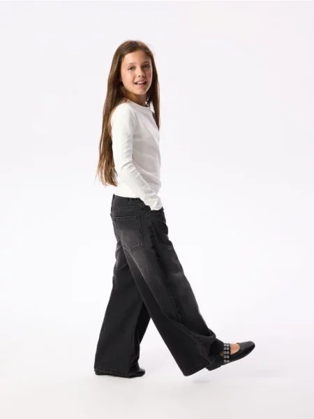 Reserved Jeansy baggy czarny