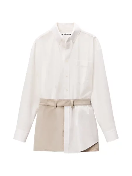 Rochie tip cămașă Alexander Wang alb