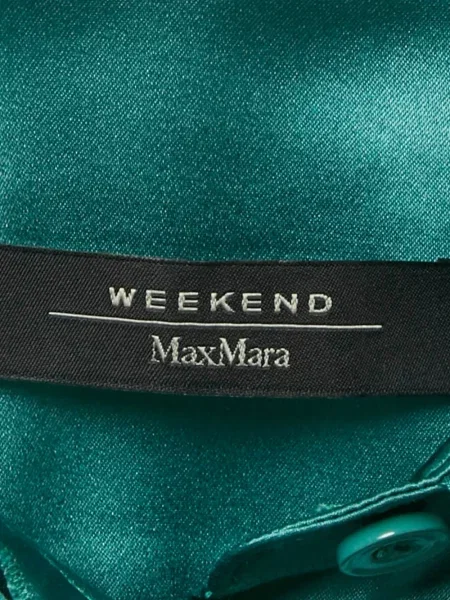 Cămașă Weekend Max Mara de mătase verde