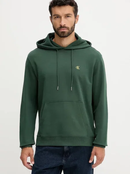 Calvin Klein Jeans μπλούζα με κουκούλα ανδρική πράσινο