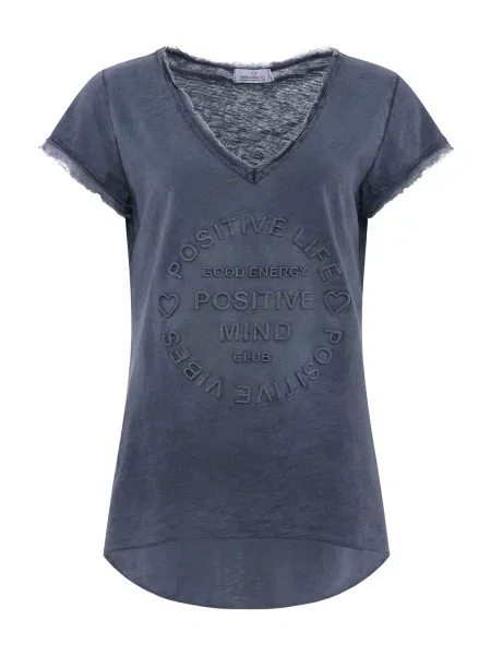 Zwillingsherz Tricou Positive Mind marin albastru